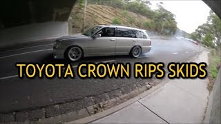 1JZ Toyota Crown Rips A SKID [upl. by Drucie835]