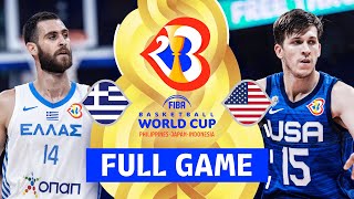 Greece v USA  Full Basketball Game  FIBA Basketball World Cup 2023 [upl. by Yesnyl]