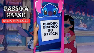 QUADRO BRANCO DO STITCH FEITO A MÃO COM RECICLAGEM DE CAIXA DE SHAMPOO💙 [upl. by Nisotawulo66]