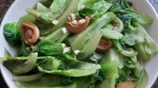 Lettuce with abalone recipe Zson channel [upl. by Arymahs]