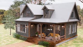 33 x 26 10m x 8m Cozy Cottage House  3 Bedrooms [upl. by Ayotas]