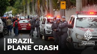 Plane crashes in Brazil’s Sao Paulo state all 61 on board killed [upl. by Chev722]