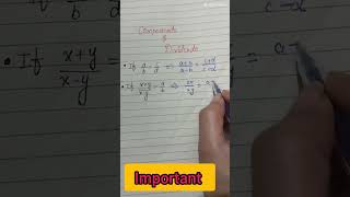 componendo and dividendo maths shorts viral mathematics viralshort trending [upl. by Ortrude]