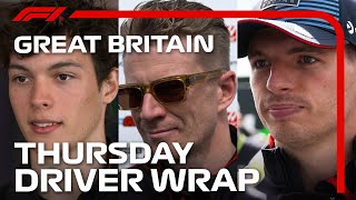 Thursdays Driver Wrap From Silverstone  2024 British Grand Prix [upl. by Yllop]