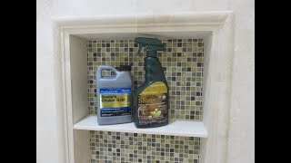 Part quot7quot How to seal shower tile and grout  Marble Travertine [upl. by Esiuole]