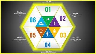 How to make hexagon design in PowerPoint  Free template [upl. by Adler408]