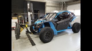 2018 CAN AM MAVERICK X3 XRC ALPINE FLEX PLOW REVIEW [upl. by Rainer370]