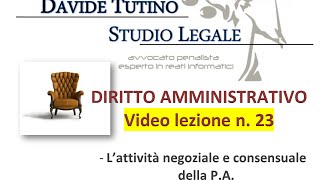 Dir Ammvo Vecchia disciplina ante codice dei contratti pubblici L’attività negoziale della PA [upl. by Enylcaj]