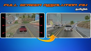 GTA San Andreas Full Screen Resolution Fix Tamil Widescreen 1366x768A to z creators on tamil [upl. by Aoht]