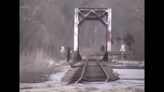 Massive Flooding along the Bourbeuse and Meramec river Railroad tracks washed out [upl. by Nylteak]