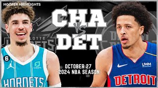 Charlotte Hornets vs Detroit Pistons Full Game Highlights  Oct 27  2024 NBA Season [upl. by Eveivenej926]