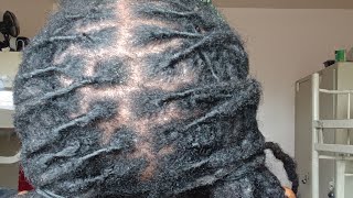 How to barrel twist your locs for beginners Thick dreadlocks  Easy protective styles [upl. by Ardnic]