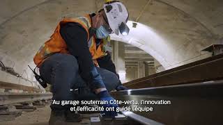 Construction du garage CôteVertu une nouvelle approche pour linstallation des voies [upl. by Civ]