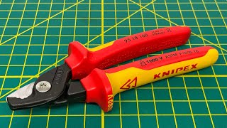 Knipex 9518160 Step Cut Cable Shears 1000V Insulated [upl. by Broder]