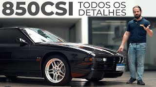 Quase 1 hora de detalhes da raríssima BMW 850 Csi Tem até OURO [upl. by Cann]