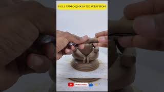 बरतन कि मदत से बनाये गणेश मूर्ती  Easy Ganesh Making tranding ganpati ganeshchaturthi short [upl. by Ahsatal32]