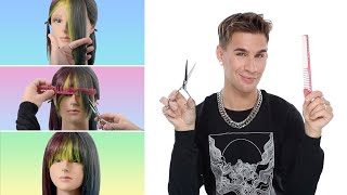 Hairdressers Guide To Cutting Your Own Bangs And Not Ruining Them [upl. by Soirtimid910]