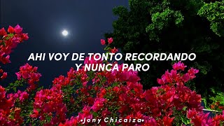 ahí voy de tonto recordando y nunca paro LetraLyrics [upl. by Dorotea]