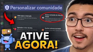 Como Ativar e Configurar ACOLHIMENTO no Discord Registro Onboarding [upl. by Aleb151]