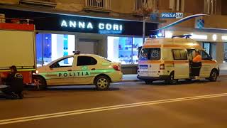 interventie in centrul Satmarului pompieri politie ambulanta [upl. by Eelrebma]