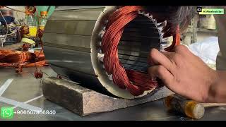 Bitzer Compressor stator Rewinding complete process in saudia arabia [upl. by Thorrlow]