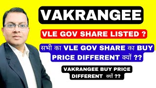 vakrangee share latest news 🔥VLE GOV LISTING 😱 पूरा CALCULATION समझे 😱Vakrangee Demerger News [upl. by Ingram87]