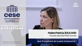 Maître Patricia Jolicard FidalAvocats  Financement de la perte dautonomie  CESE [upl. by Akinwahs]