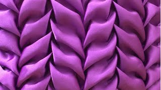 How to sew the leaf pattern  Canadian smocking tutorial [upl. by Notliw]