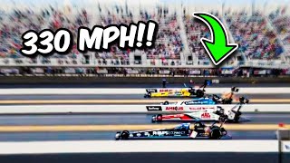 330 MPH NITRO Top Fuel Dragsters  NHRA 4Wide Nationals [upl. by Renate]