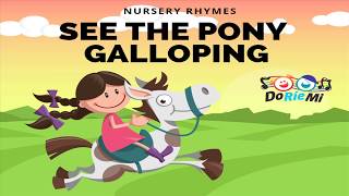 See the pony galloping with real horses  Canciones Infantiles  Música Doriemi [upl. by Kirwin]