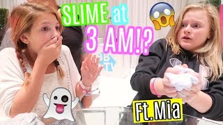 3 AM SLIME CHALLENGE  FT Mia the gymnast No Borax Butter amp fluffy slime [upl. by Kipton]