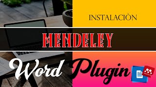 MENDELEY INSTALE EL PLUGIN EN WORD DE FORMA Fácil [upl. by Vernen]