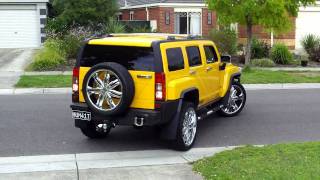 CUSTOM 07 HUMMER H3 PULLING IN [upl. by Neeloj]