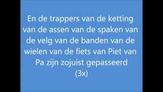 De fiets van Piet van Pa HD kwaliteit Lyrics [upl. by Tybie]