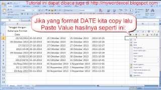 cara merubah format tanggal date jadi format text Tips Excel [upl. by Shanks826]