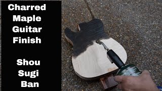 Charred  Shou Sugi Ban Flame Maple Tele Guitar Body [upl. by Lorien843]