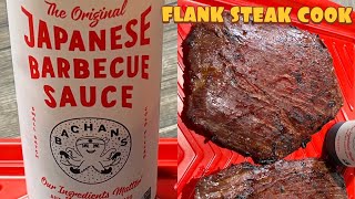 FLANK STEAK  BACHANS JAPANESE BBQ SAUCE  SANTA MARIA GRILL [upl. by Notrom]