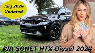 😱 New updates on Kia Sonet Htx Diesel 2024 Important features added in July 2024 kiasonethtx 🤫🤫 [upl. by Waverley]