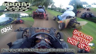 Backyard Karting  202484  Gallettas 24 Opener  GoPro  Twin 20s Helmet Cam wChris Stevens [upl. by Eidassac]