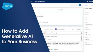 How to Add Generative AI to Your Business  Salesforce [upl. by Occor720]