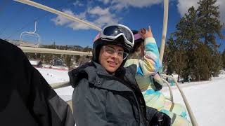 Bear Mountain Beginner Area 2023  Taking My Niece Snowboarding For The First Time [upl. by Folly523]