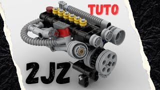 Lego Technic 2jZ Tutoriel [upl. by Nannerb118]