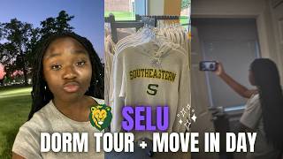 College Movein Day  Dorm Tour  Southeastern Louisiana University [upl. by Marleah]