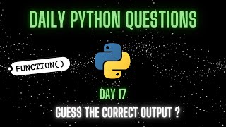 Solving 100 Python MCQs in 100 Days  Day 17 Challenge [upl. by Severen]