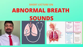 ABNORMAL BREATH SOUNDS CRACKLES WHEEZING  RHONCHI STRIDORPLEURAL RUB  MEDIASTINAL CRUNCH [upl. by Hale402]