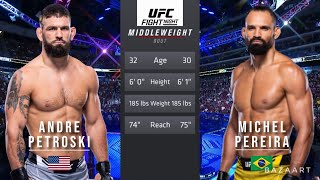 ANDRE PETROSKI VS MICHEL PEREIRA FULL FIGHT UFC VEGAS 81 [upl. by Batchelor219]