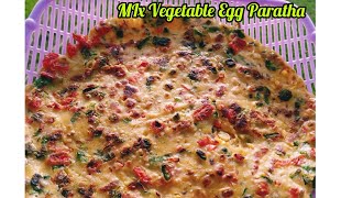 Vegetable Egg Paratha 10 Minutes Breakfast Recipe  How to make vegetable egg paratha [upl. by Airemahs]