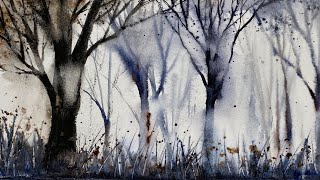 Paint Ethereal Misty Trees In Watercolor Using These Painting Techniques [upl. by Egroj]