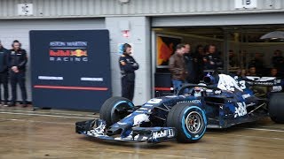 Red Bulls 2018 Contender Hits The Track At Silverstone [upl. by Zawde]