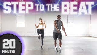 20 Minute Step to The Beat HIIT Workout NO EQUIPMENT [upl. by Errehs]